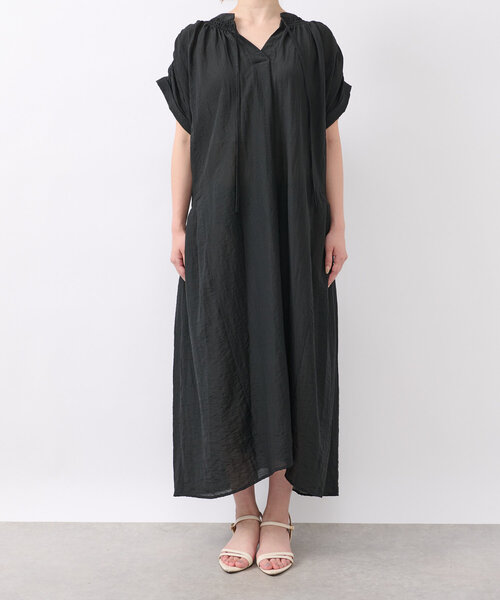 「un dix cors」 半袖ワンピース FREE ブラック レディース_画像7