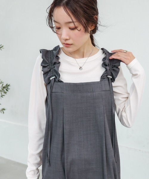 「Bab」 ノースリーブワンピース M ベージュ レディース_画像4