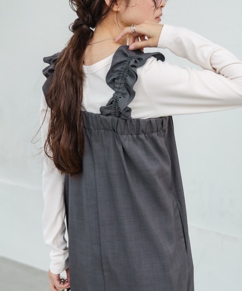 「Bab」 ノースリーブワンピース M ベージュ レディース_画像9