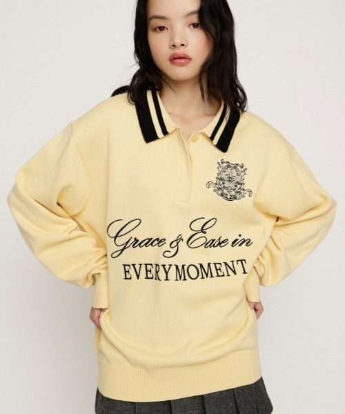 SLY（スライ） ニット セーター OVER SIZE JQ TOPS オーバーサイズ