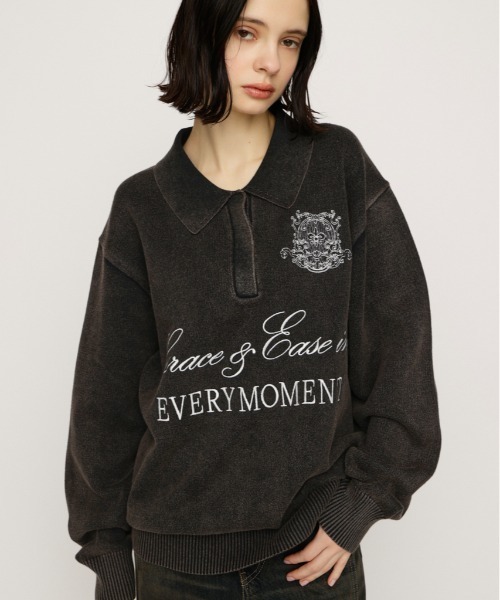 SLY（スライ） ニット セーター OVER SIZE JQ TOPS オーバーサイズ