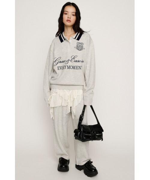 SLY（スライ） ニット セーター OVER SIZE JQ TOPS オーバーサイズ 