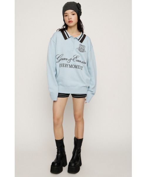 SLY（スライ） ニット セーター OVER SIZE JQ TOPS オーバーサイズ 