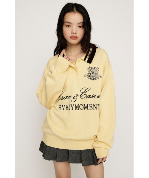 SLY（スライ） ニット セーター OVER SIZE JQ TOPS オーバーサイズ