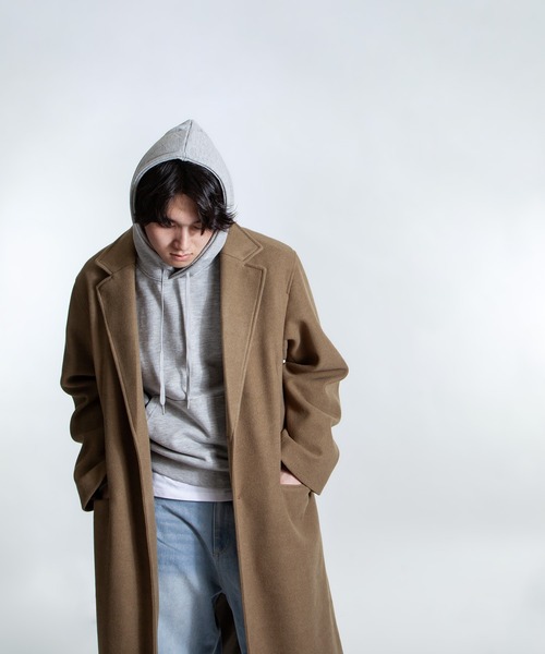 ZIP FIVE -White Line- チェスターコート LARGE ブラック メンズ