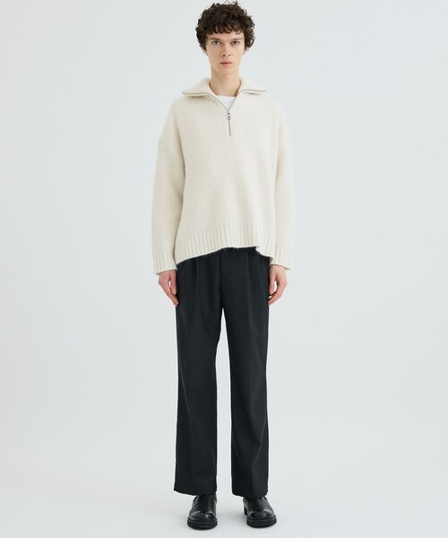 「CITY」 長袖ニット 1 ブラック メンズ_画像3