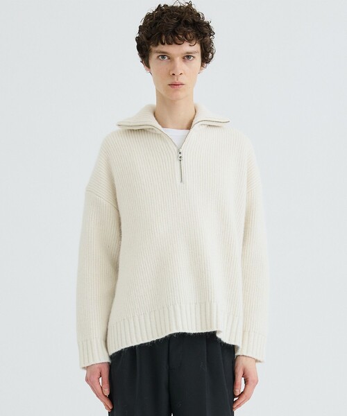 「CITY」 長袖ニット 1 ブラック メンズ_画像6