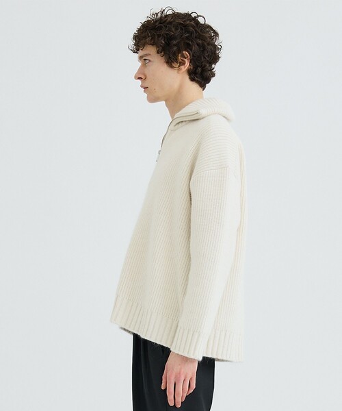 「CITY」 長袖ニット 1 ブラック メンズ_画像7