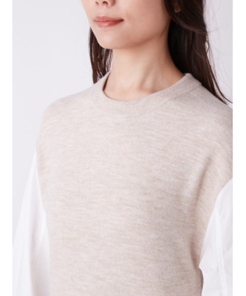 「Mila Owen」 ニットワンピース 0 ベージュ レディース_画像10