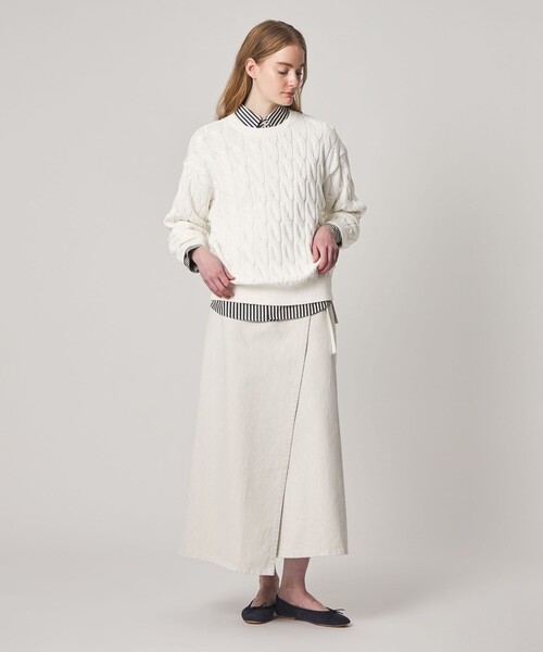 美品 STEVEN ALAN スティーブンアラン 8211-299-0287 シャツ S コットン100％ 長袖 ストライプ ブラウス レディース AM8564A48 STEVEN ALAN（スティーブンアラン） ブラウス シャツ 「Steven Alan