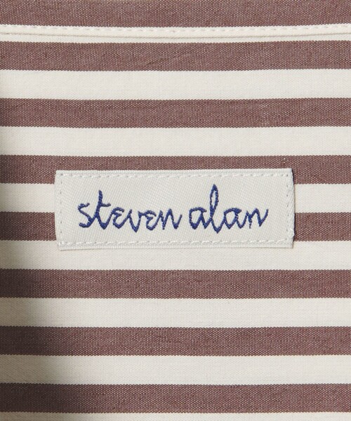 【オシャレ⭐STEVEN ALAN】紺　白　ストライプシャツ　サイズS STEVEN ALAN（スティーブンアラン） シャツ ヘイズ ストライプ