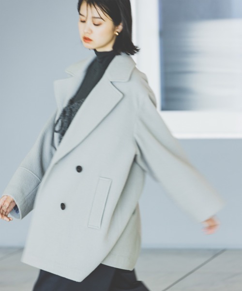 「NATURAL BEAUTY BASIC」 ピーコート SMALL ネイビー レディース_画像3