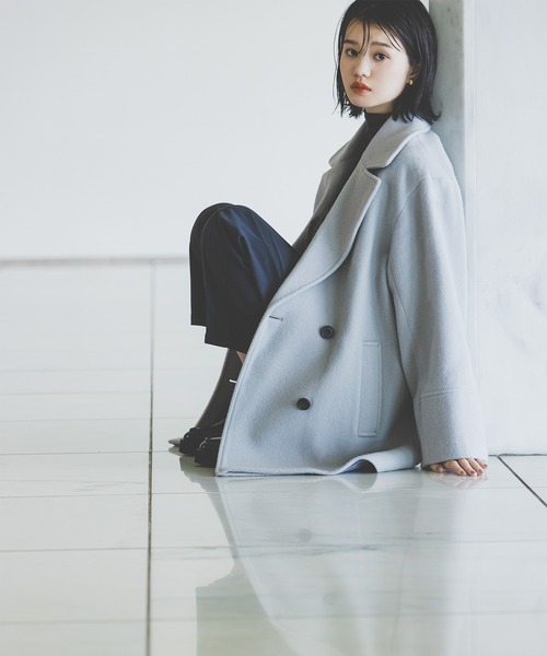 「NATURAL BEAUTY BASIC」 ピーコート SMALL ネイビー レディース_画像4