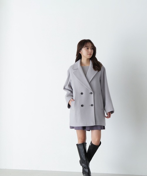 「NATURAL BEAUTY BASIC」 ピーコート SMALL ネイビー レディース_画像9