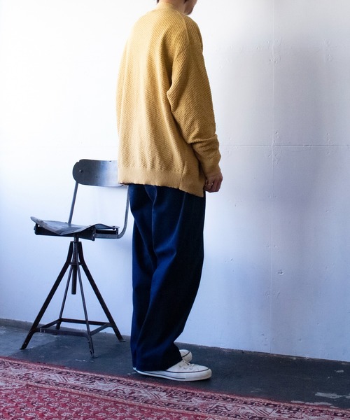 「GLOSTER」 ニットカーディガン M ブラック メンズ_画像3