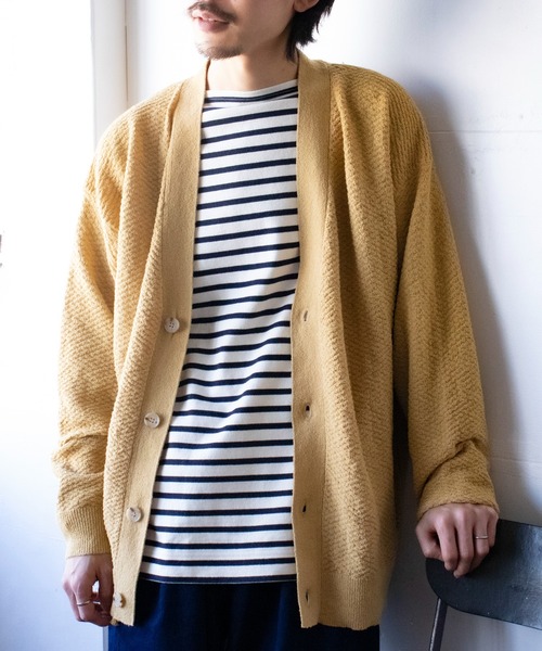 「GLOSTER」 ニットカーディガン M ブラック メンズ_画像5