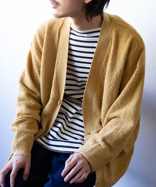 「GLOSTER」 ニットカーディガン M ブラック メンズ_画像7