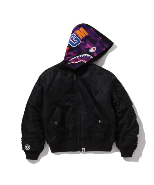 A BATHING APE ア ベイシング エイプ MA-1 ジャケット A BATHING APE】アベイシングエイプ『ロゴ MA-1 中綿ジャケット sizeL