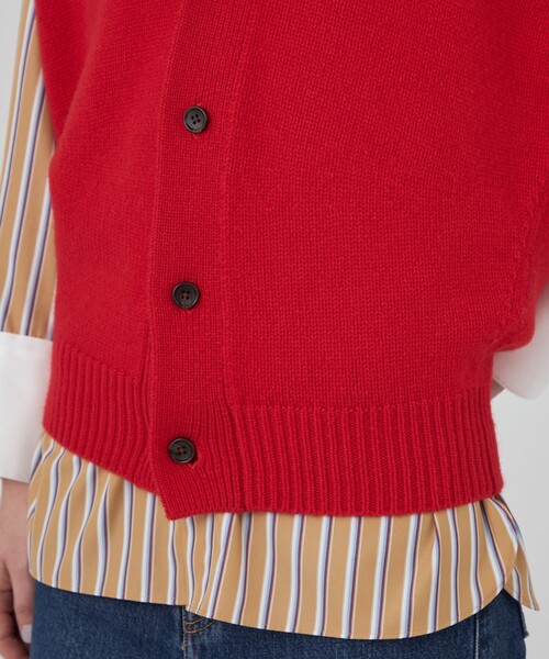 MACPHEE（マカフィー） ニットベスト S レッド レディース : ZOZOTOWN