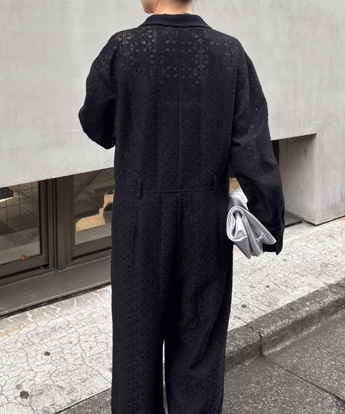 コラージュ ガリャルダガランテ リネンライクジャンプスーツ ネイビー COLLAGE GALLARDAGALANTE（コラージュガリャルダガランテ）の「リネン