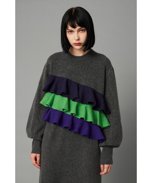 てぃんぱちゃん^_^  herin.cye ニットワンピース ハイネック HeRIN.CYE ニットワンピース FREE グレー レディース : ZOZOTOWN Yahoo