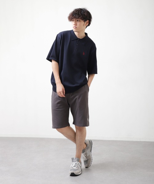 「U.S. POLO ASSN.」 半袖ポロシャツ X-LARGE ブラック メンズ_画像2