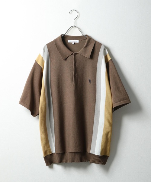 「U.S. POLO ASSN.」 半袖ポロシャツ X-LARGE ブラック メンズ_画像3