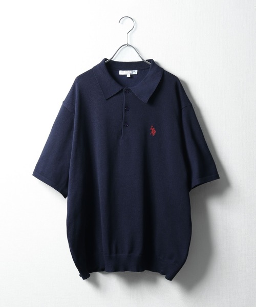「U.S. POLO ASSN.」 半袖ポロシャツ X-LARGE ブラック メンズ_画像4