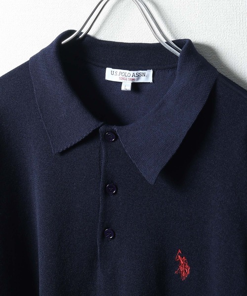 「U.S. POLO ASSN.」 半袖ポロシャツ X-LARGE ブラック メンズ_画像5
