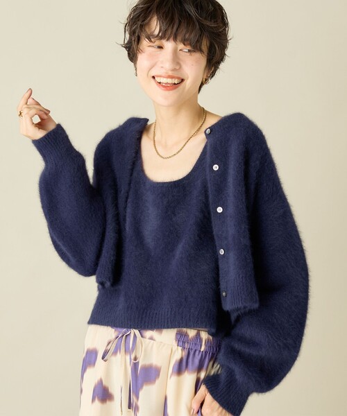 「NOLLEY'S」 ノースリーブニット 38 キャメル レディース_画像7