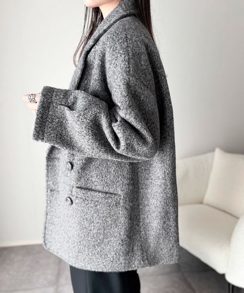 「classicalelf」 ピーコート SMALL グレー レディース_画像3