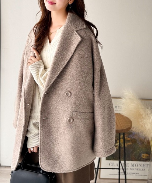 「classicalelf」 ピーコート SMALL グレー レディース_画像6