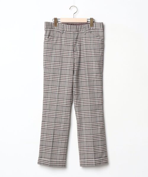 kolor チェックパンツ kolor（カラー） チェック柄パンツ 1 ブラウン メンズ : ZOZOTOWN