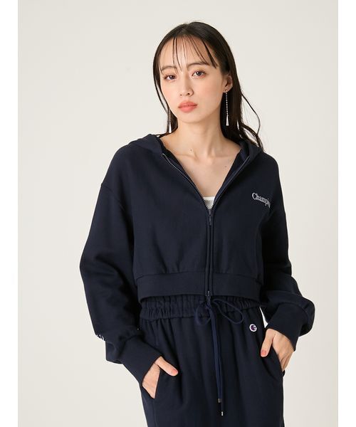 トレーナー スウェット 「FRAY I.D｜Champion」リバースウィーブショートフーディ レディースの画像
