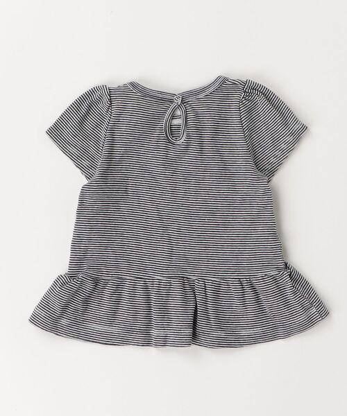 「PETIT BATEAU」 「KIDS」ボーダー柄半袖カットソー - ネイビー キッズ_画像2