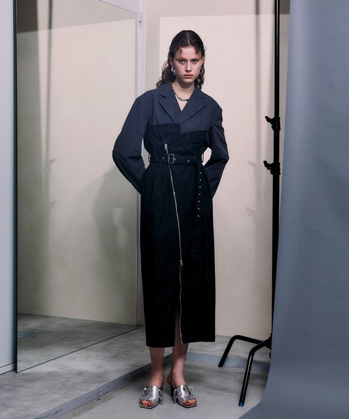 「PRANK PROJECT」 ドッキングワンピース FREE ブルー レディース_画像3