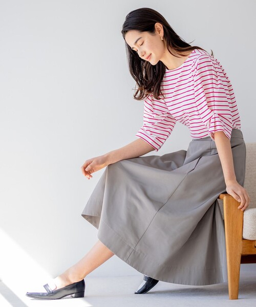 「組曲」 フレアスカート 7 ベージュ レディース_画像3