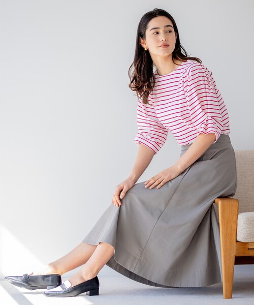 「組曲」 フレアスカート 7 ベージュ レディース_画像4