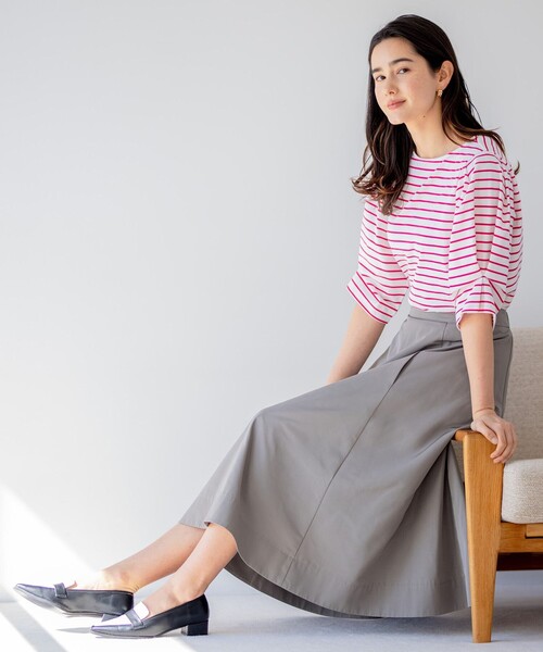 「組曲」 フレアスカート 7 ベージュ レディース_画像5