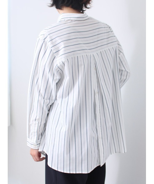 「fleur by mint breeze」 長袖シャツ 3L ライトグリーン レディース_画像9