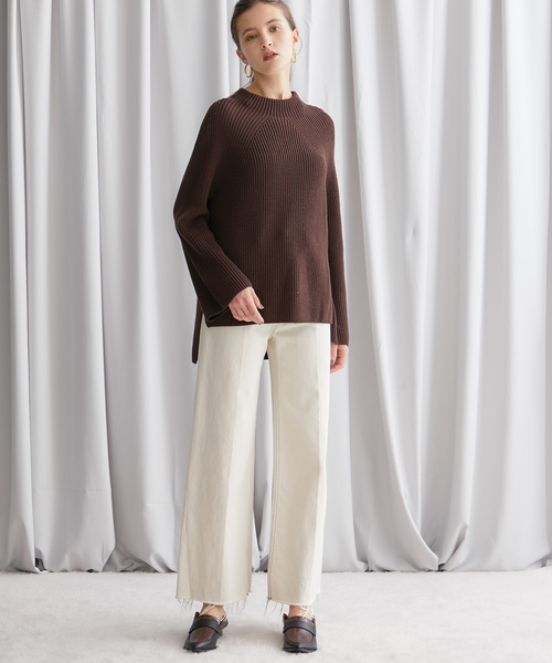 「BATONER」 長袖ニット SMALL ブラウン レディース_画像8