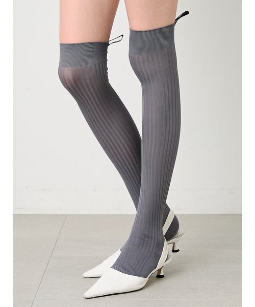 ヴィトン　ニーハイソックス　フリーサイズ SORIN（ソリン） 靴下 Bright Rib Knee-high Socks/ブライトリブ ニー
