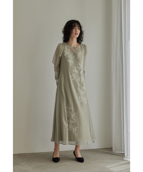「niana」 長袖ワンピース M グレー レディースの画像