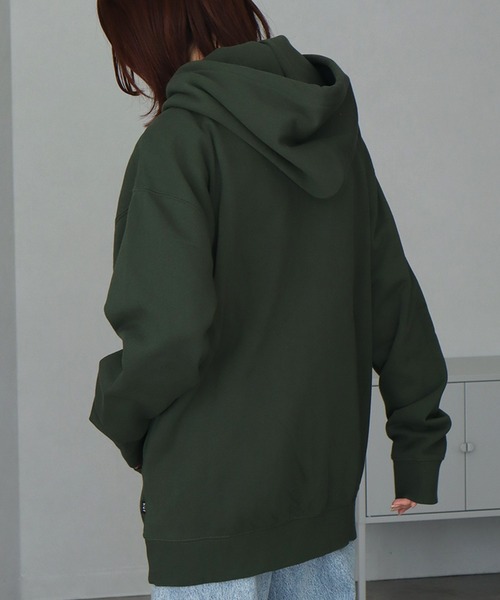 HUF（ハフ） ジップアップパーカー M ダークグリーン メンズ