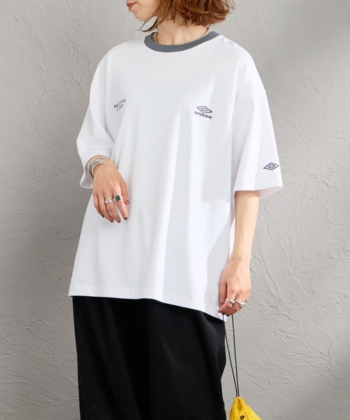 umbro（アンブロ） tシャツ 半袖 別注 ワンポイント刺繍ロゴ ショート