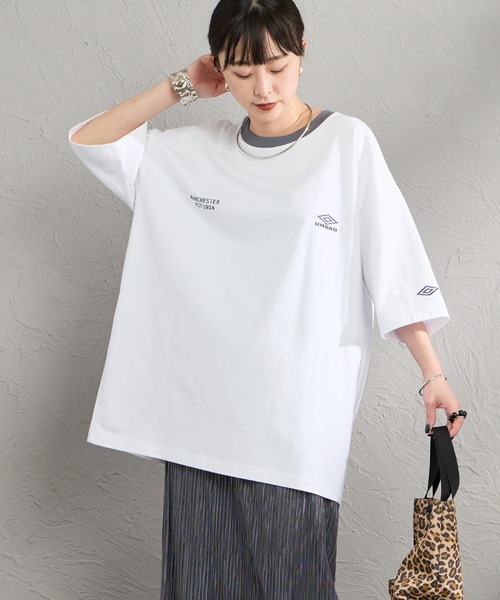 umbro（アンブロ） tシャツ 別注 ワンポイント刺繍ロゴ ショート