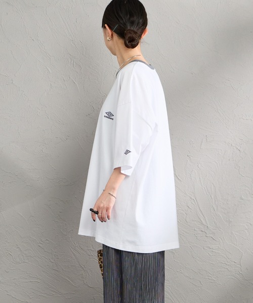 umbro（アンブロ） tシャツ 半袖 別注 ワンポイント刺繍ロゴ ショート