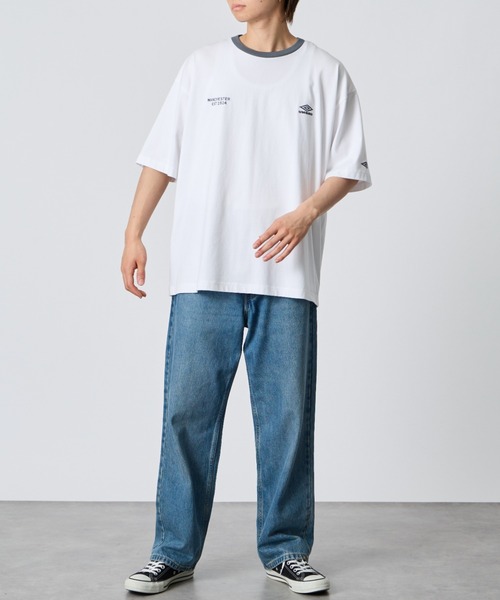 umbro（アンブロ） tシャツ 半袖 別注 ワンポイント刺繍ロゴ ショート