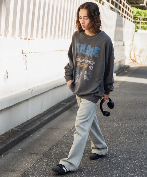 「WEGO」 スウェットカットソー LARGE グレー メンズ_画像6