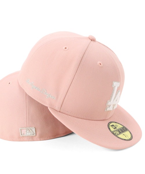 NEW ERA ピンク 刺繍ロゴ ベースボールキャップ NEW ERA（ニューエラ） キャップ 帽子 ニューエラキャップ 59FIFTY
